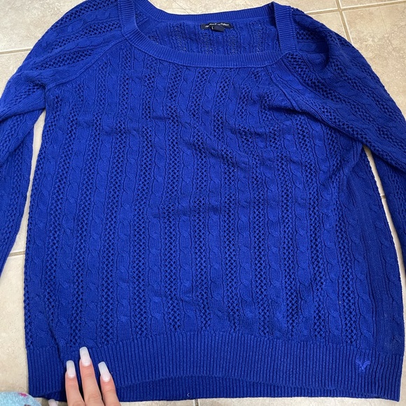 American Eagle Navy Blue Knit Sweater - Picture 2 of 3